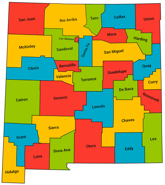 crela new mexico county map